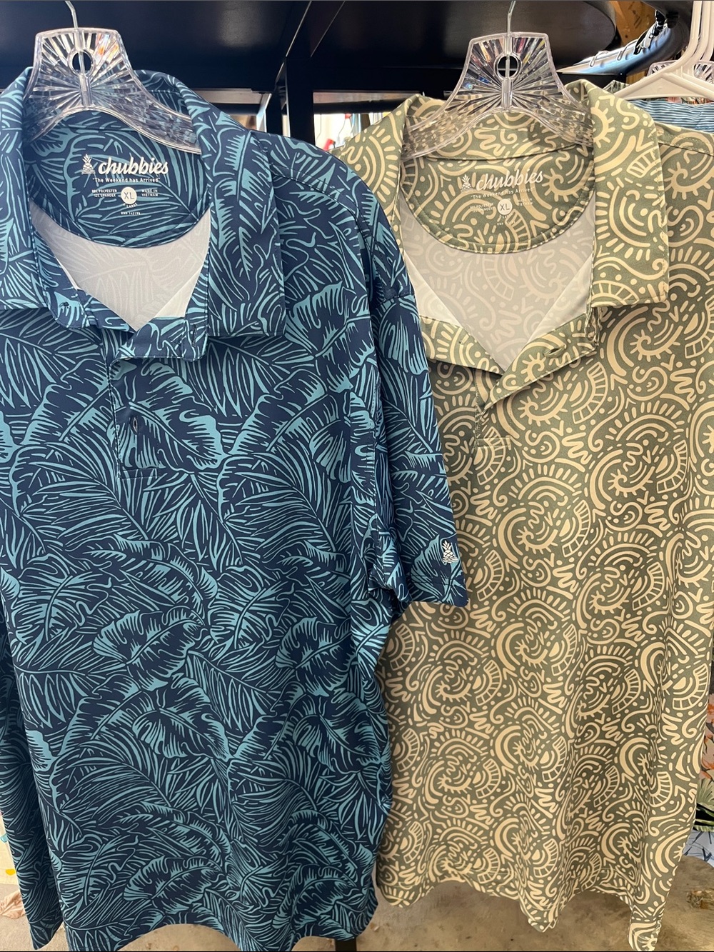 chubbies Two-Pack Short Sleeve Polo Set - Teal Blue & Olive